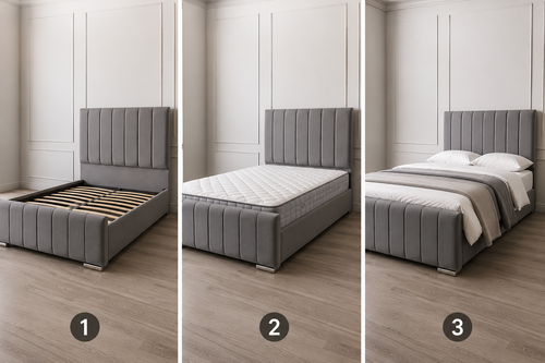 Amazing Comfy Pannel Bed With Mattress Complete Package